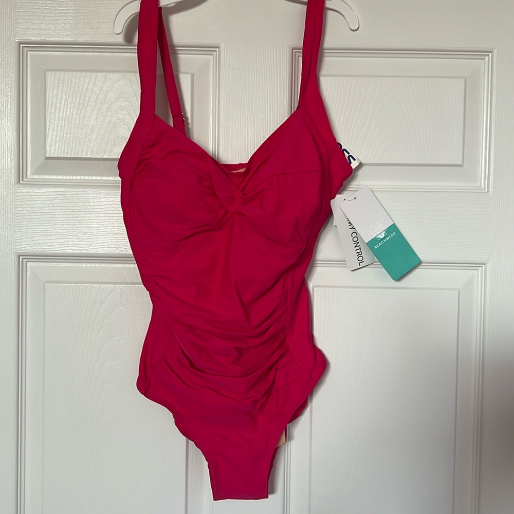 Ladies one piece tummy control swimsuit